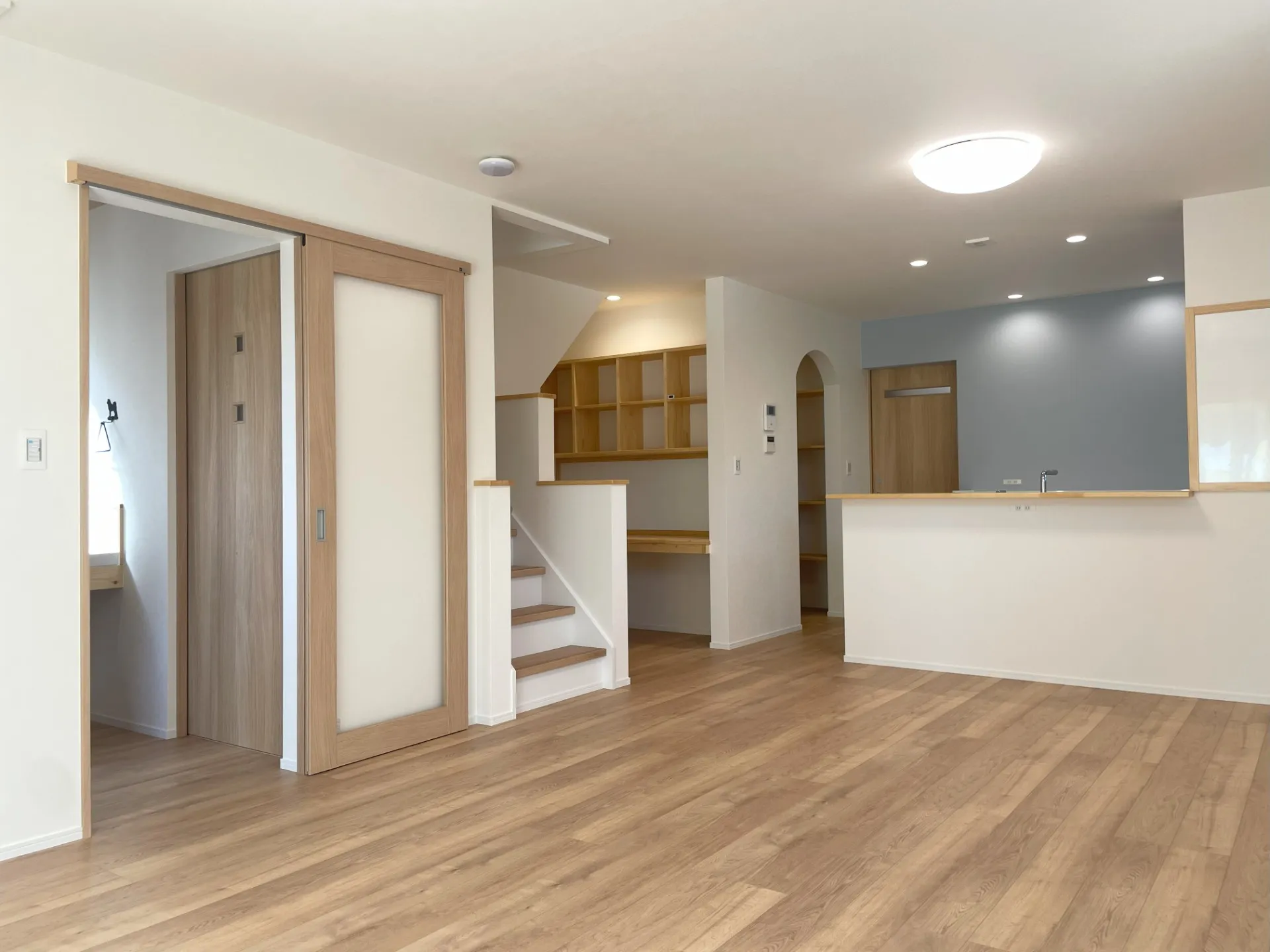 ナチュラルなテイストのリーフグリーンのお家