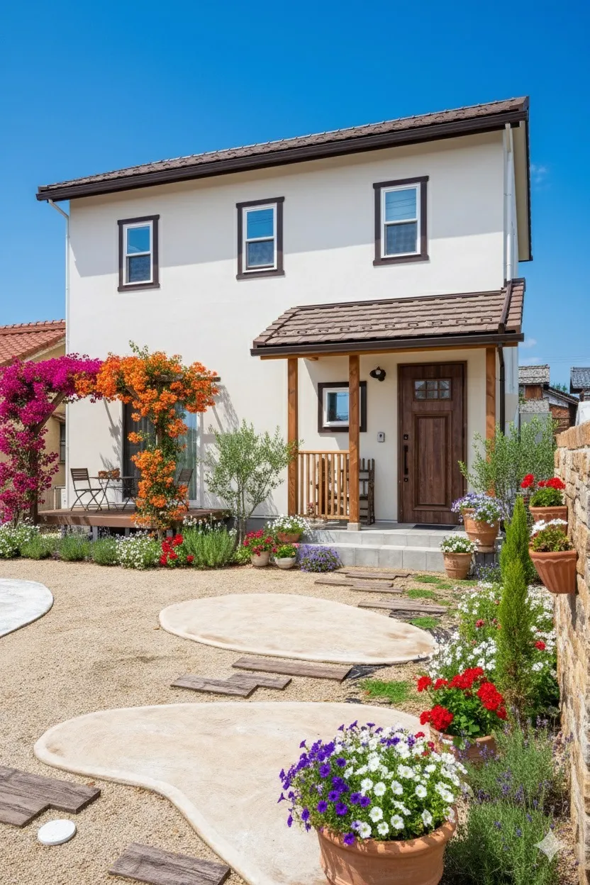 吹抜けのある小さな大人かわいいお家