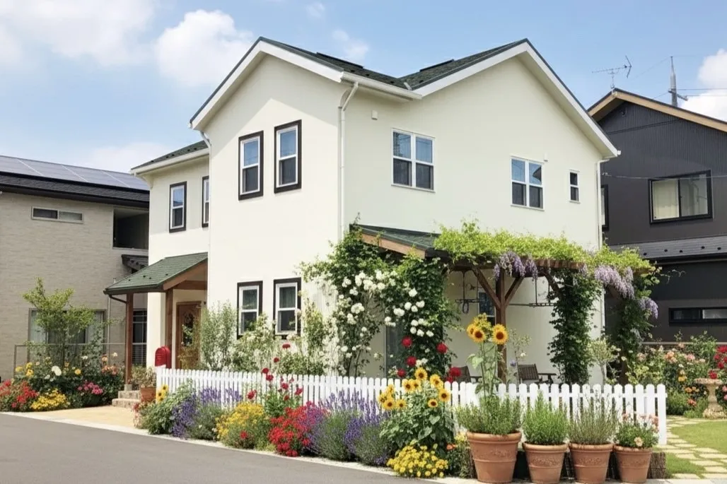 緑の屋根と窓飾りがお洒落かわいい！