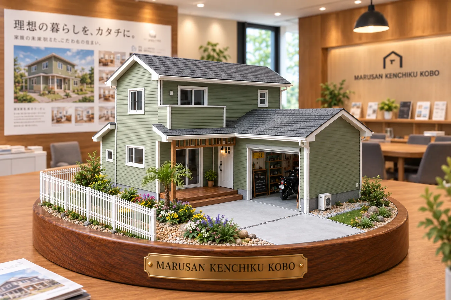 カリフォルニアスタイルのガレージハウス